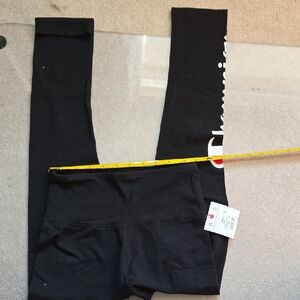 Champion Kids Black Logo Leggings